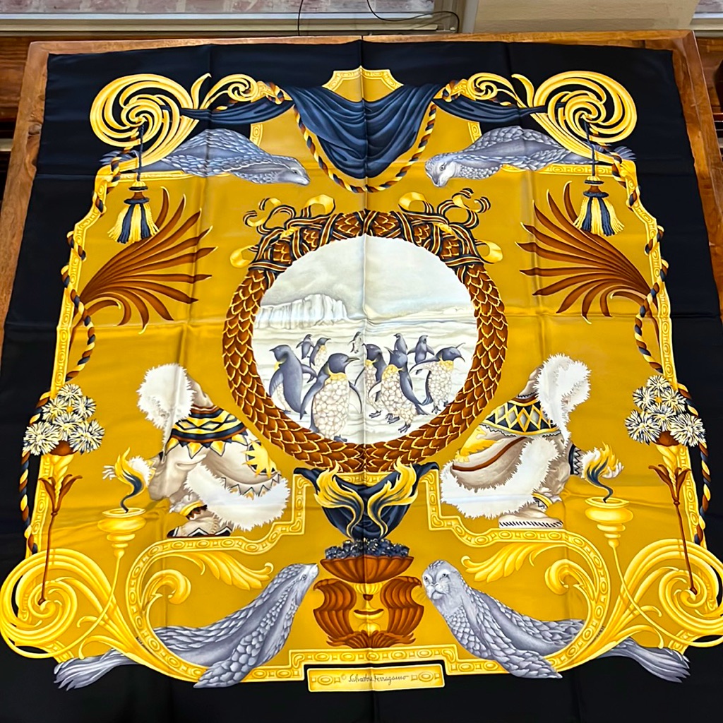 100% Silk Salvatore Ferragamo Scarf
